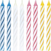 Verjaardagskaarsen Gekleurd Spiraal 14cm 24st