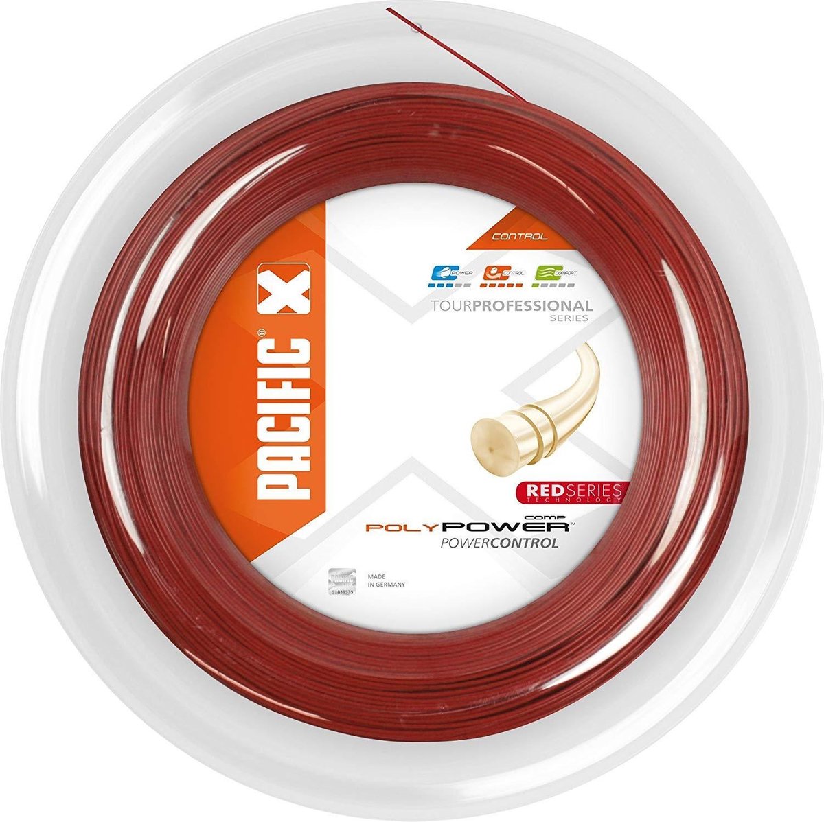 Pacific Poly Power Comp - Tennissnaren - 1.30mm/ 200m - Rood