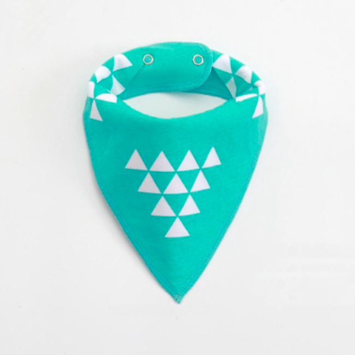 JillyBee - Slab - Slabbetje - Slabber - Bandana - Driehoek - Groen - Wit