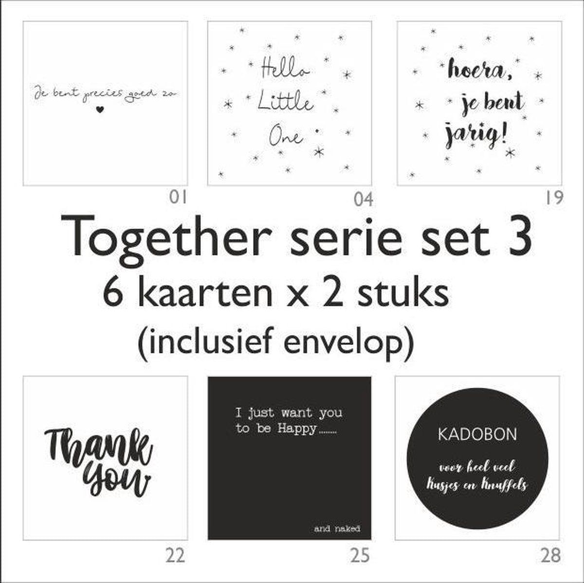 Wenskaarten assortiment - Set van 12 stuks