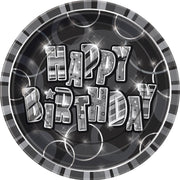 8 verjaardag bordjes Happy Birthday - Feestdecoratievoorwerp