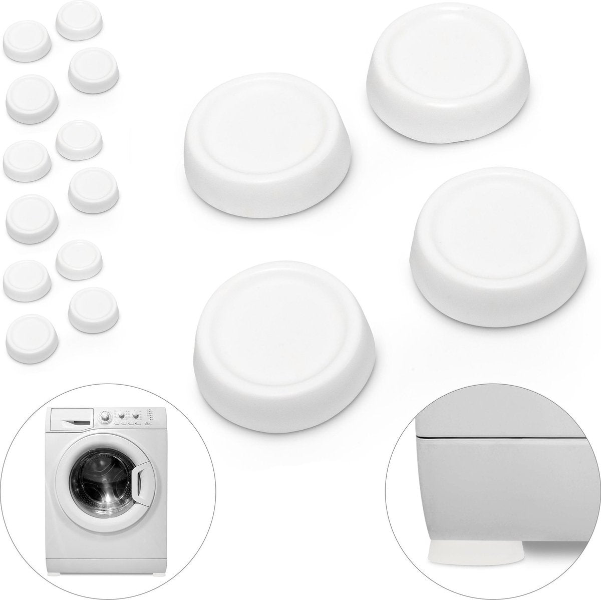 relaxdays 16 x trillingsdemper - anti vibratie pads - trilling dempen - wasmachine demper