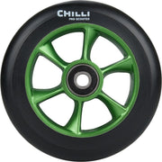 Chilli Wheel - Turbo - 110mm - Zwart Pu/ Groen Core