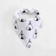 JillyBee - Slab - Slabbetje - Slabber - Bandana - Tipitent - Tent - Tipi - Wit - Zwart