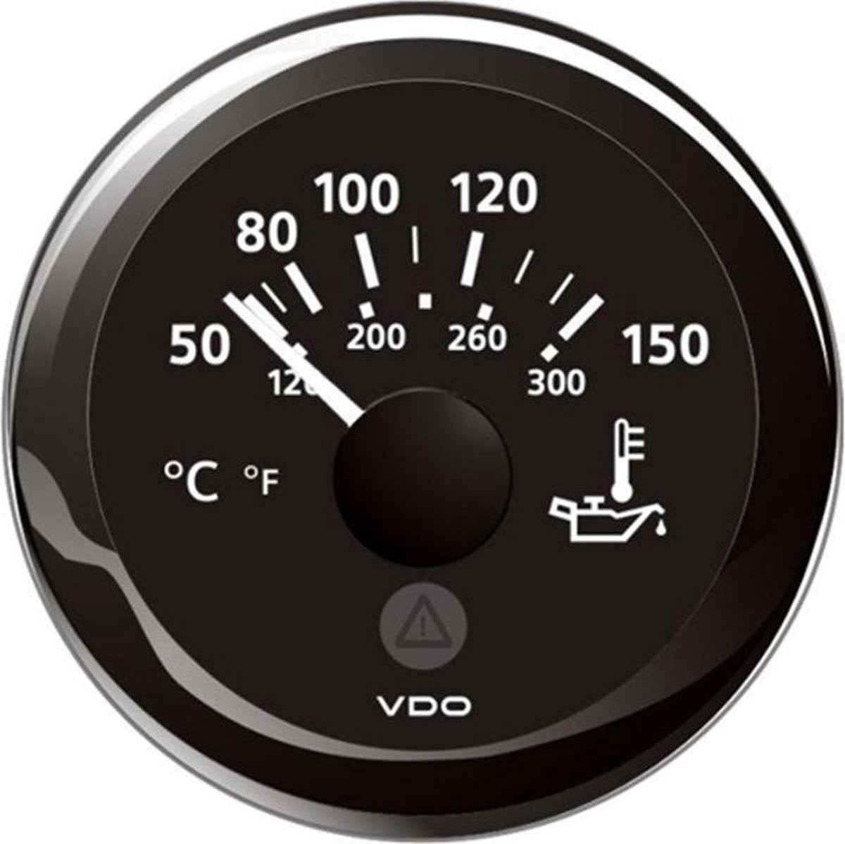 VDO ViewLine zwarte Olietemperatuurmeter