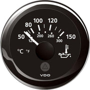 VDO ViewLine zwarte Olietemperatuurmeter