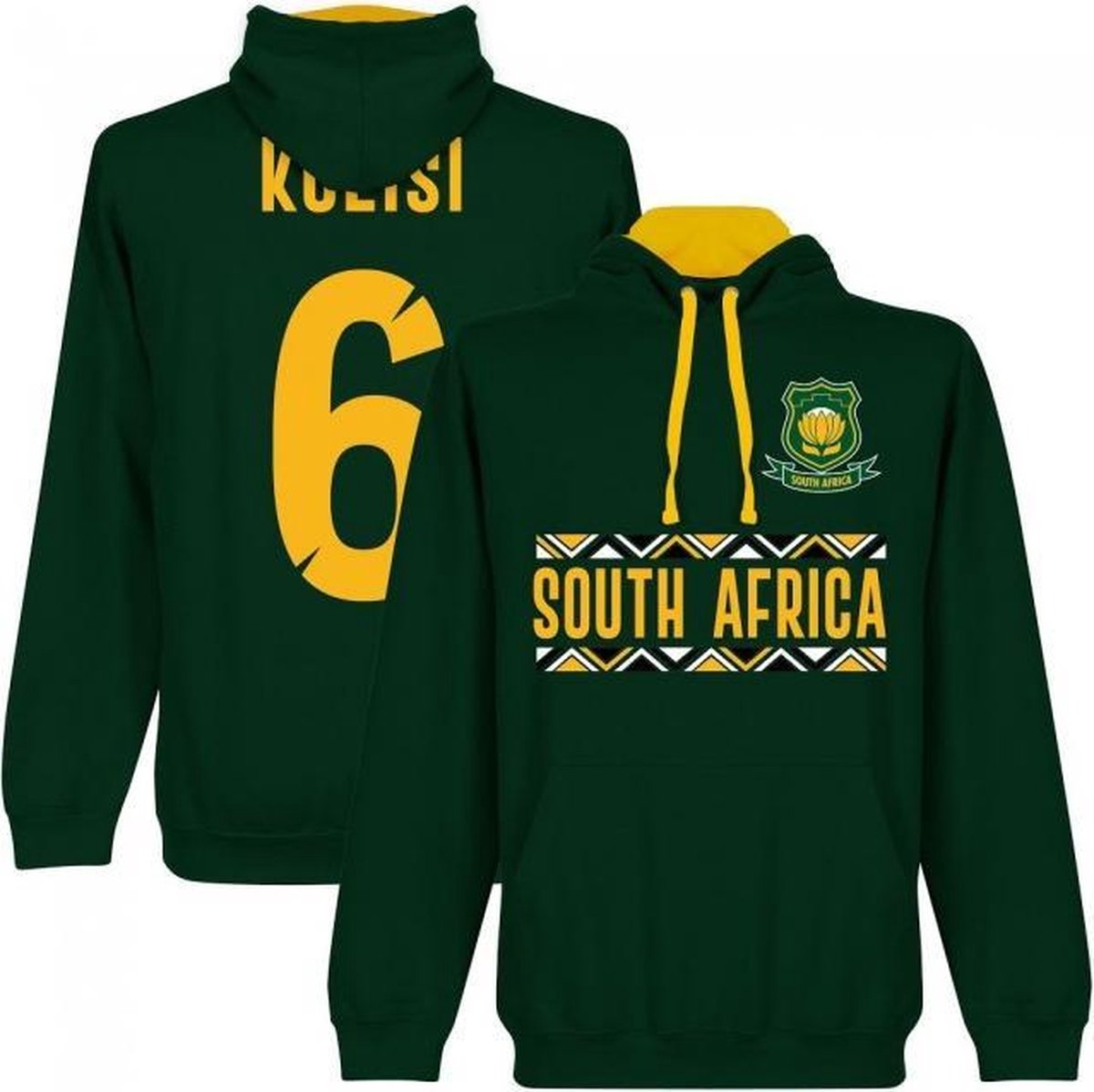 Zuid Afrika Kolisi 6 Rugby Team Hoodie - Groen - S