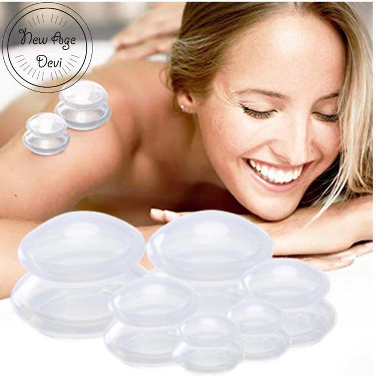 New Age Devi - 4 delige Set Cellulitis Cups - Cupping therapie - Massagehulpmiddel