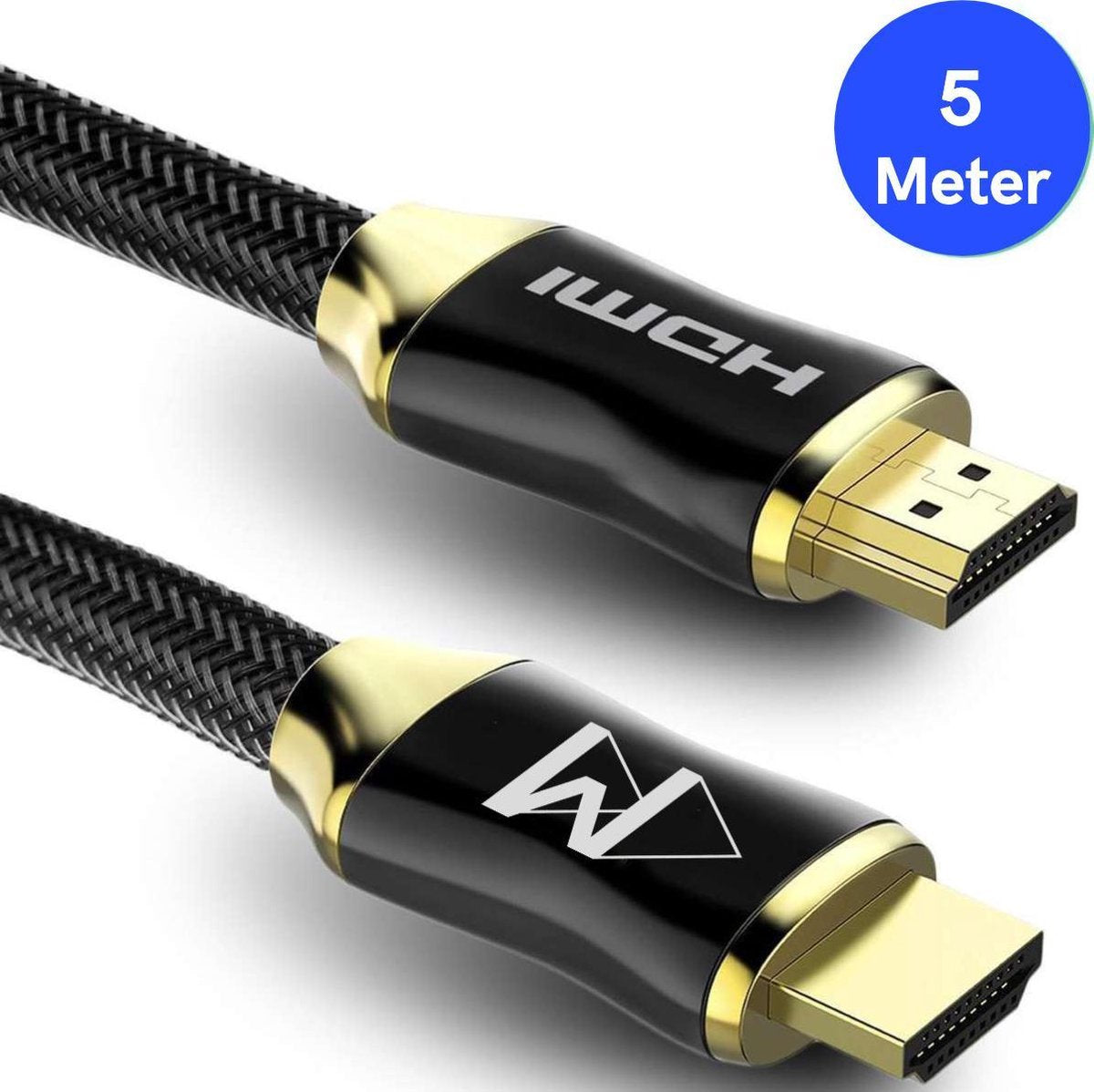 HDMI Kabel 5 Meter 2.0 Ultra HD 4K High Speed Gold Plated - High Speed Cable - 4K (60 Hz) - TV - DVD - Laptop - Tablet - PC - Beeldscherm - Beamer - Wilsem ®