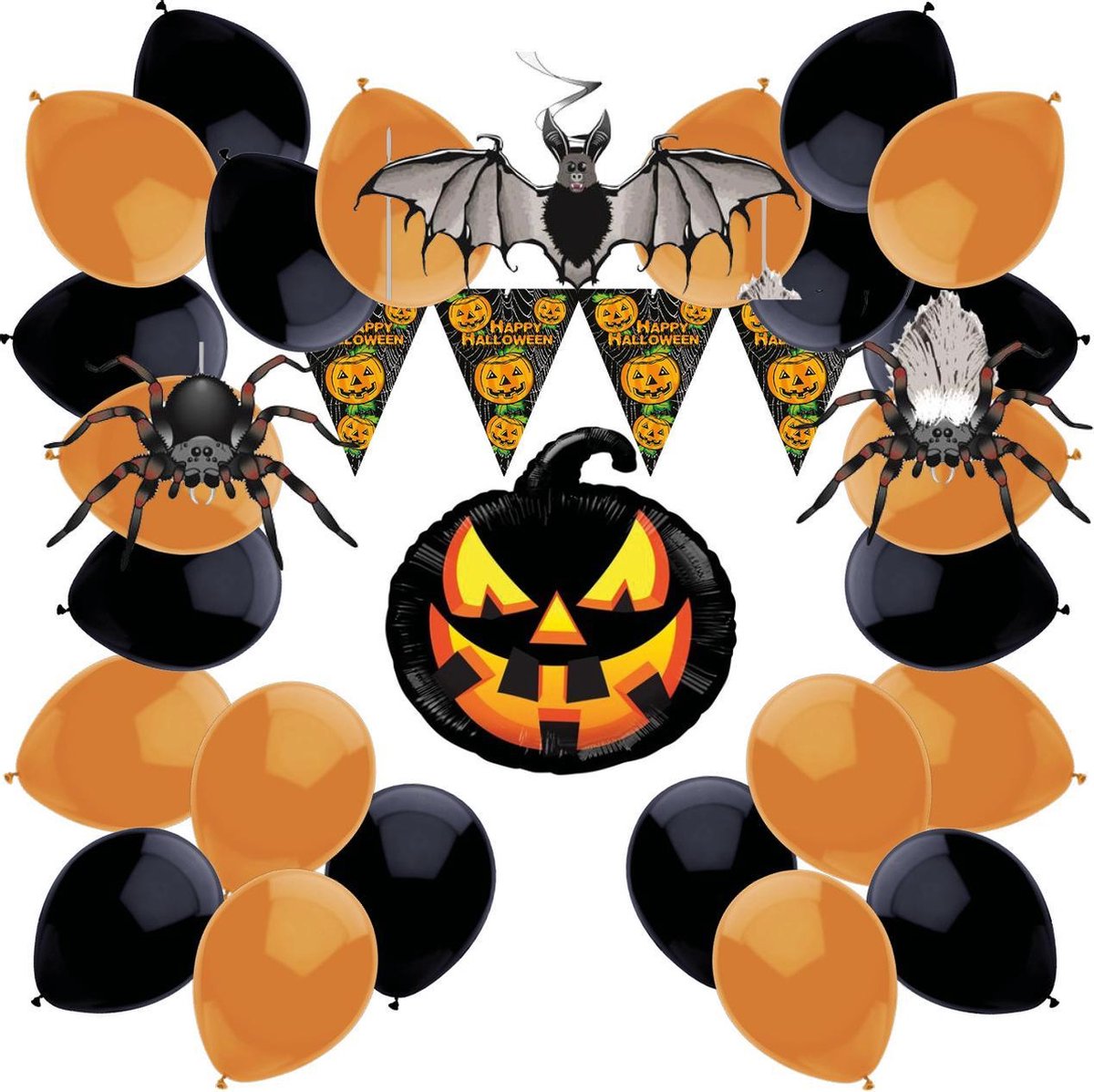 e-Carnavalskleding.nl Halloween versierpakket Medium|Kant en klaar Halloween feestversieringspakket