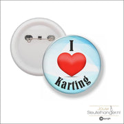 Button Met Speld 58 MM - I Love Karting