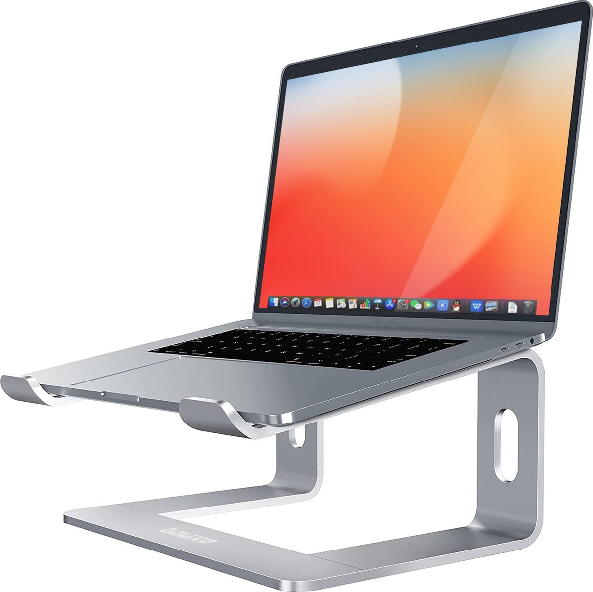 Douxe LP1 - Universele Laptopstandaard - 10 - 17 inch Laptops en Tablets - Ergonomsiche Laptophouder - Draagbare Laptopstandaard - Lichtgewicht - Aluminium -  Zilver