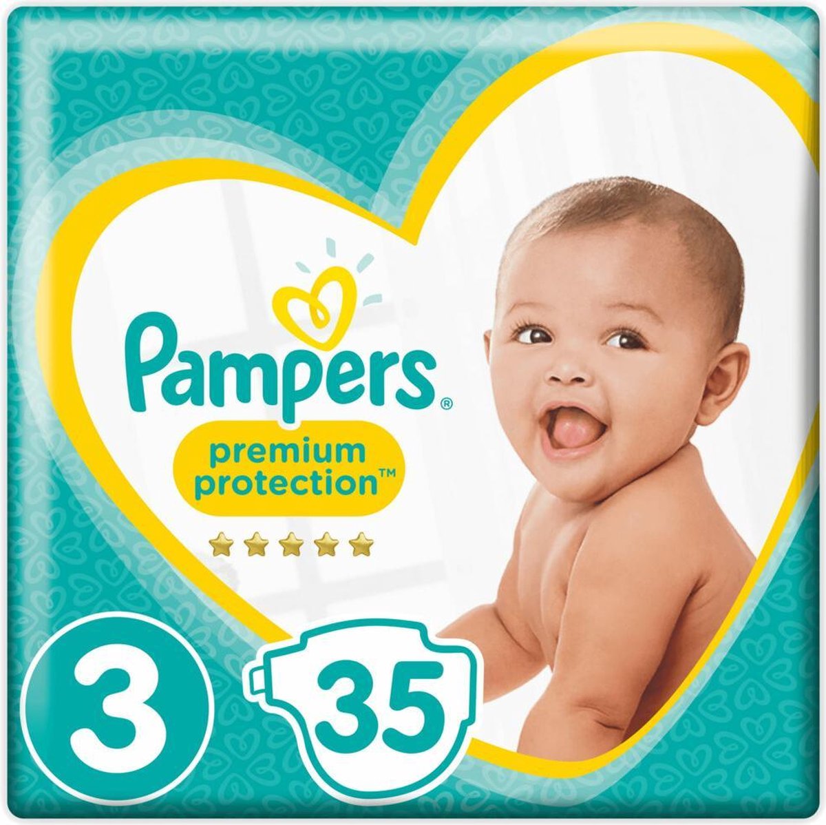 4x Pampers Premium Protection Luiers Maat 3 (4-9 kg) 35 stuks