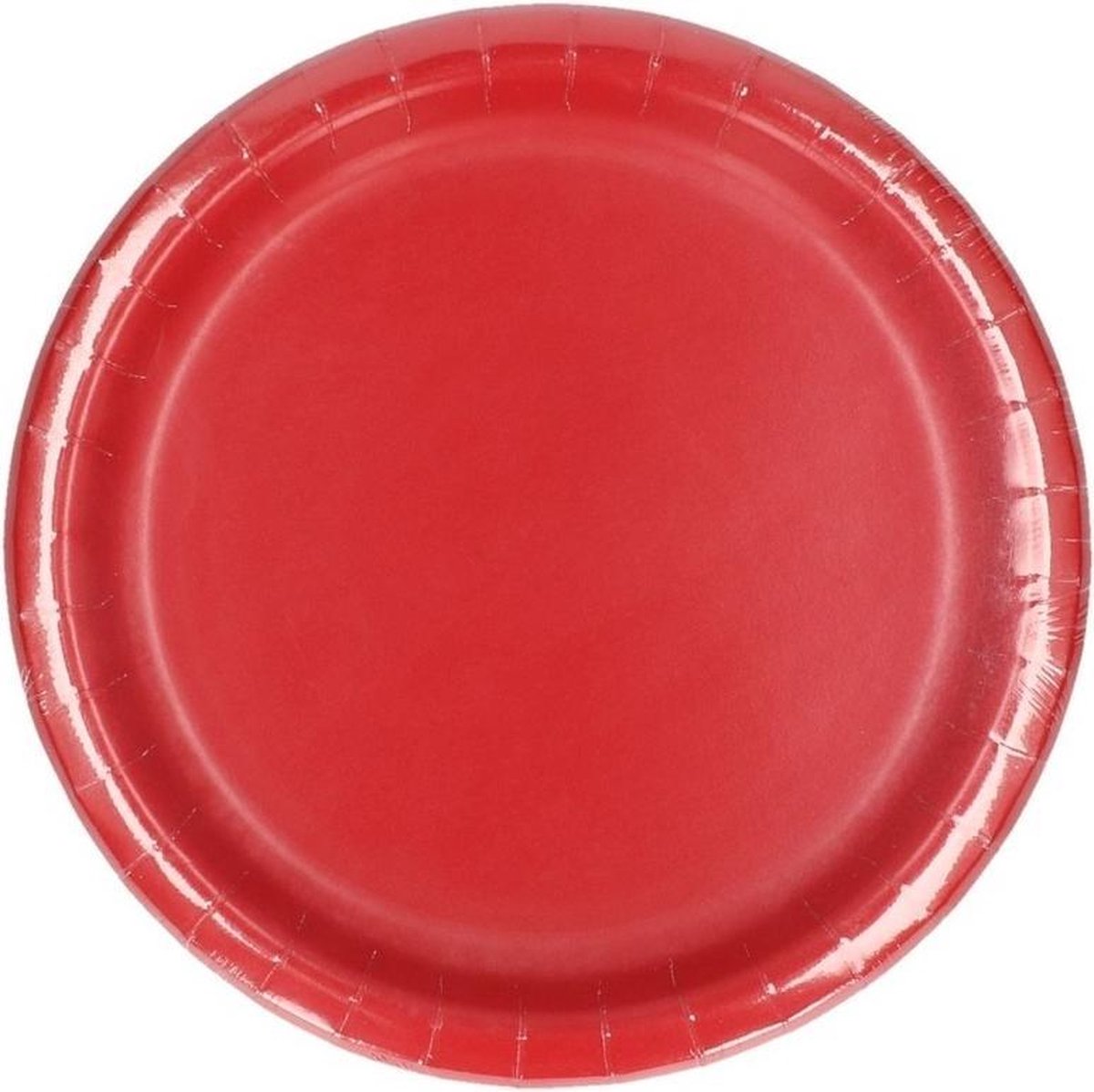 80x Kartonnen bordjes rood 23 cm - Wegwerpborden van karton - Feestbordjes - Feestartikelen tafeldecoratie