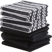 DDDDD combiset vaatdoek basic (4 stuks) + classic (4 stuks) neutral black