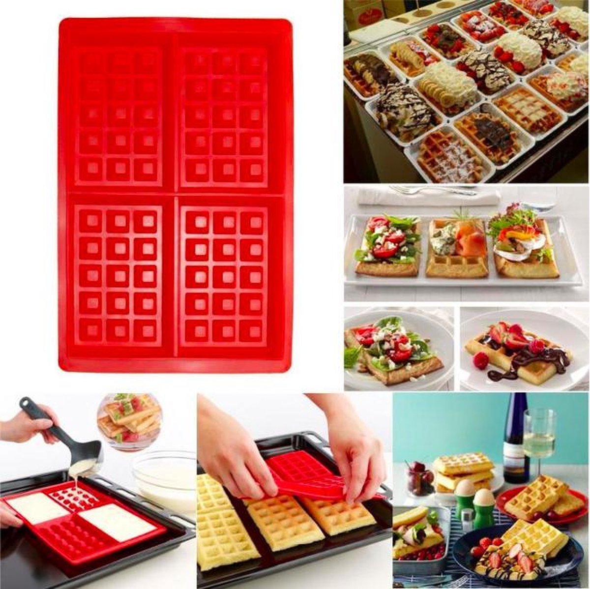 ProductGoods - Siliconen Wafelvorm - Wafelijzer - Siliconen bakvorm