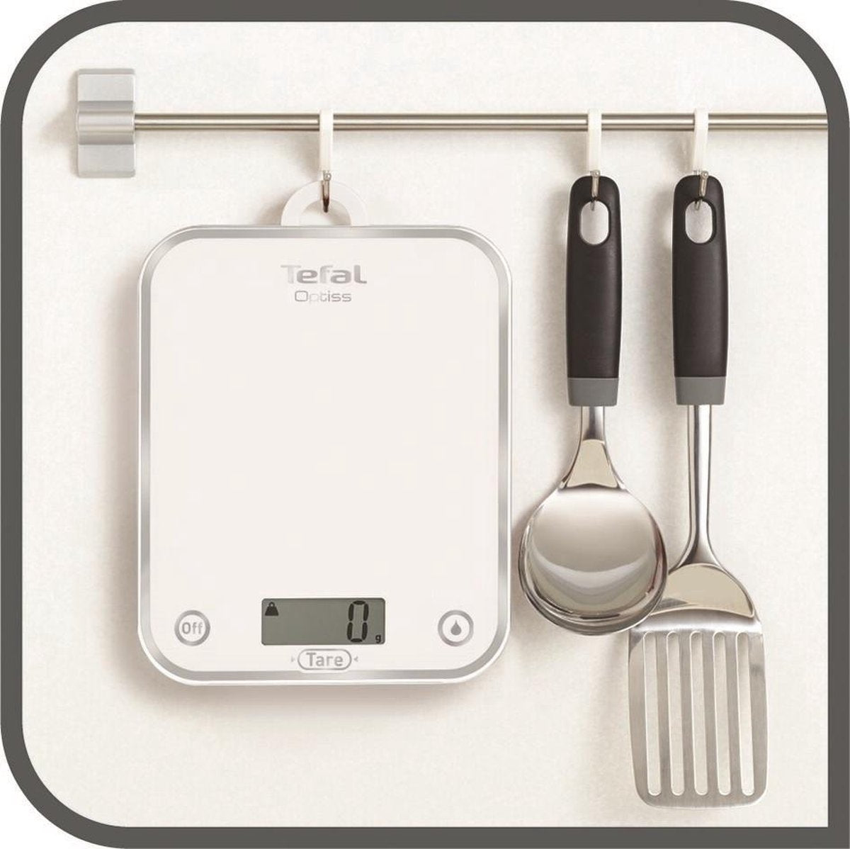 Tefal Optiss BC5000VO Digitale Keukenweegschaal - Tot 5 kg - Wit