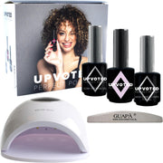 GUAPÀ® Gellak Starterspakket | Nagellamp UV / LED | Lila Paarse Gel Nagellak | Base- & Top Gel