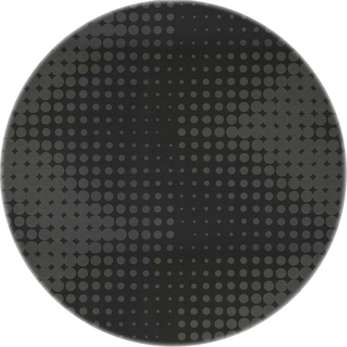 MixMamas Rond Tafelkleed Gecoat - Ø 140 cm - Hippe Stippen - Zwart