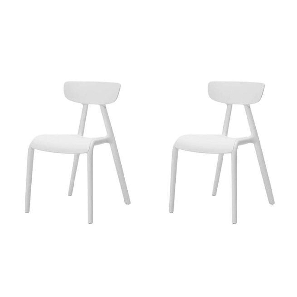 Simpletrade Kinderstoel - Stoelen - Set van 2 - Milieuvriendelijk - Wit - 36x58x40 cm