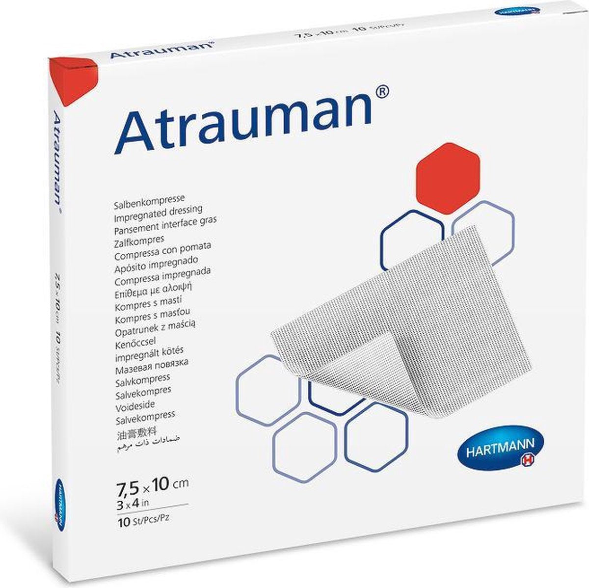 Atrauman zalfkompres steriel 20cm x 30cm 10 stuks