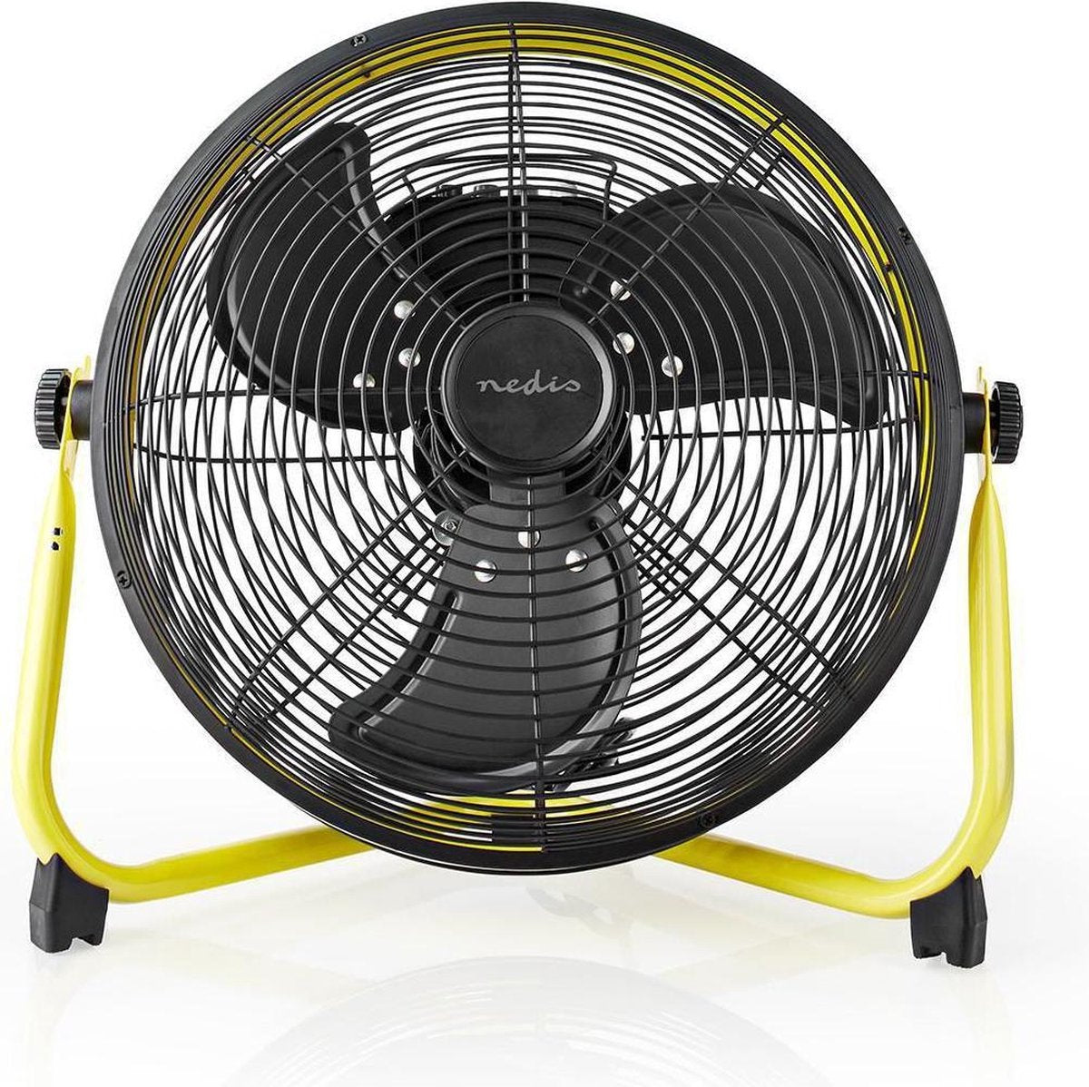 Vloerventilator | 30 cm | Aantal snelheden: 3 | Kantelbaar | Geel/Zwart