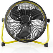 Vloerventilator | 30 cm | Aantal snelheden: 3 | Kantelbaar | Geel/Zwart