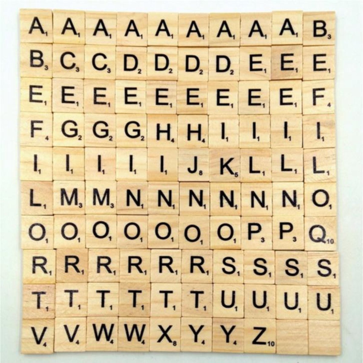 ProductGoods - Houten blokjes met letters voor scrabble - Houten scrabble letters