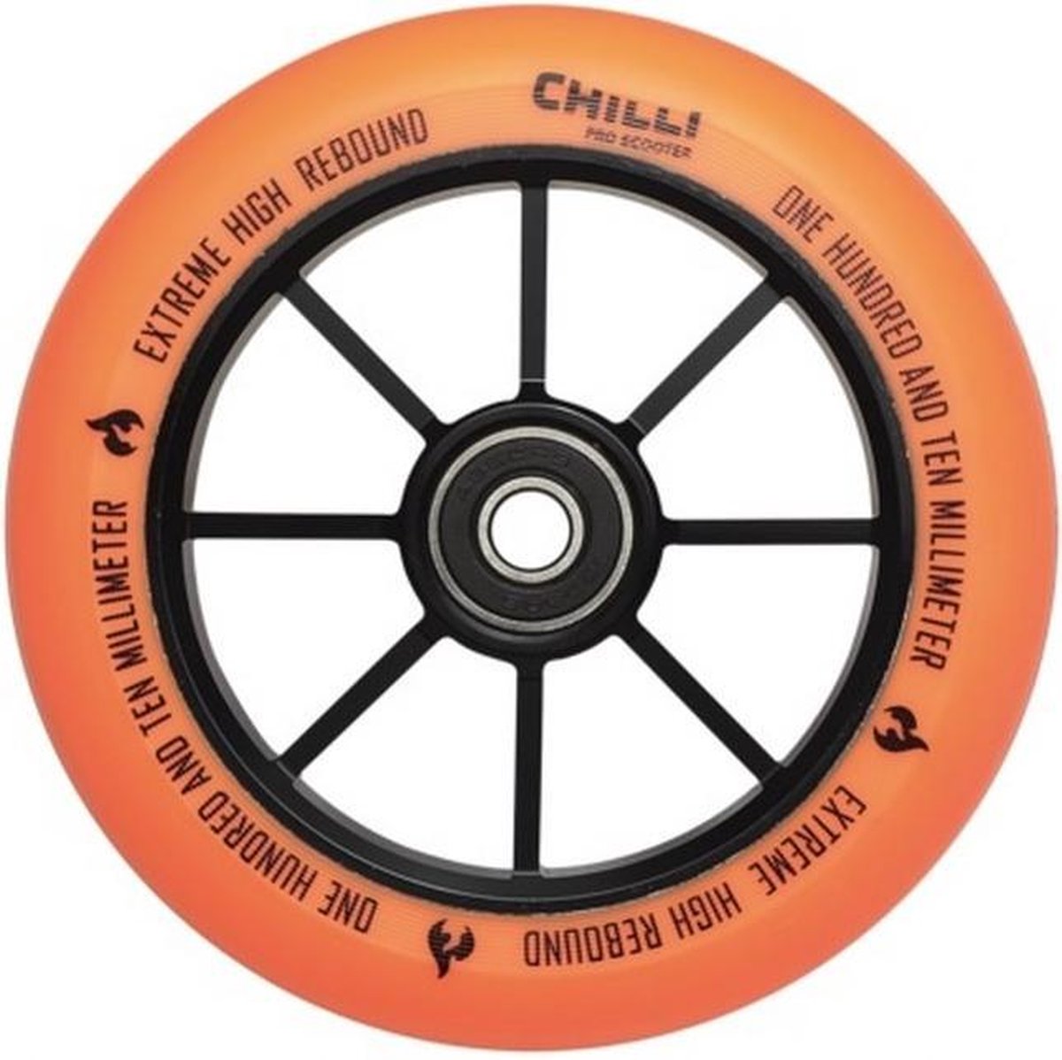 Chilli Pro Scooter Base Stuntstep Wiel - 110mm - ABEC 9 - Oranje - 1 stuk