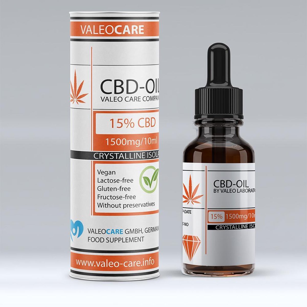 Valeo - Fullspectral Oil - CBD 15% - Hemp Taste