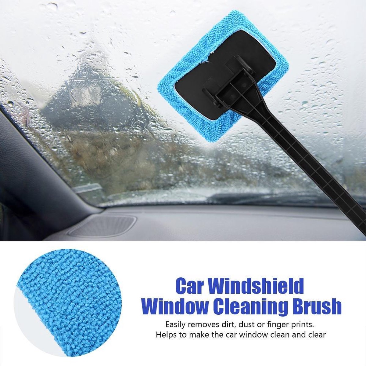 Doodadeals Raamwisser Auto – Raamtrekker Auto – Autoraam Wisser – Ruitenreiniger Auto - Anti Condens Doek – Beslagen Ramen
