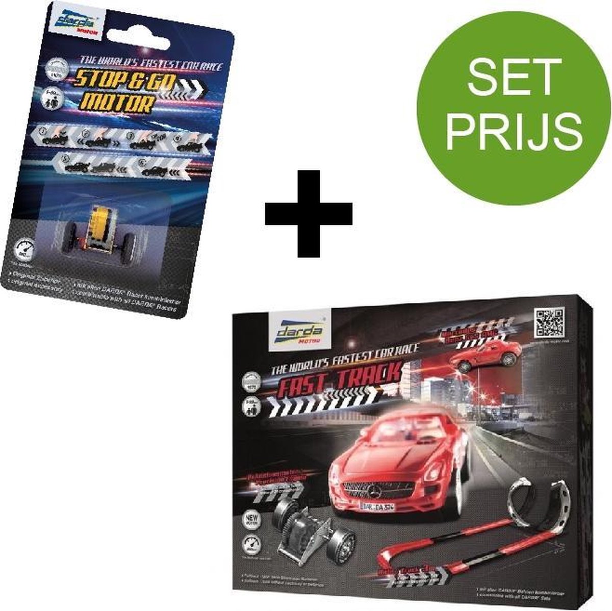 Darda racebaan SET fast track 3 meter + extra stop en go motor
