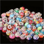 20 stuks glaskralen multicolor 8x13 cm