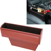 2 STKS Autostoel Spleet Opbergdoos zonder Interval Cup Bekerhouder Organizer Auto Kloof Pocket Opbergen Opruimen voor Telefoon Pad Kaart Munt Case Accessoires (bruin)