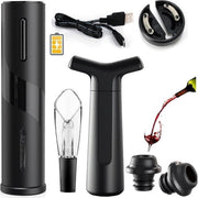 Elektrische Kurkentrekker - USB Oplaadbare Flessenopener - Wijnopener - Wijntopper - Wijnpomp - Luxe Wijn Accessoires Set 7 In 1