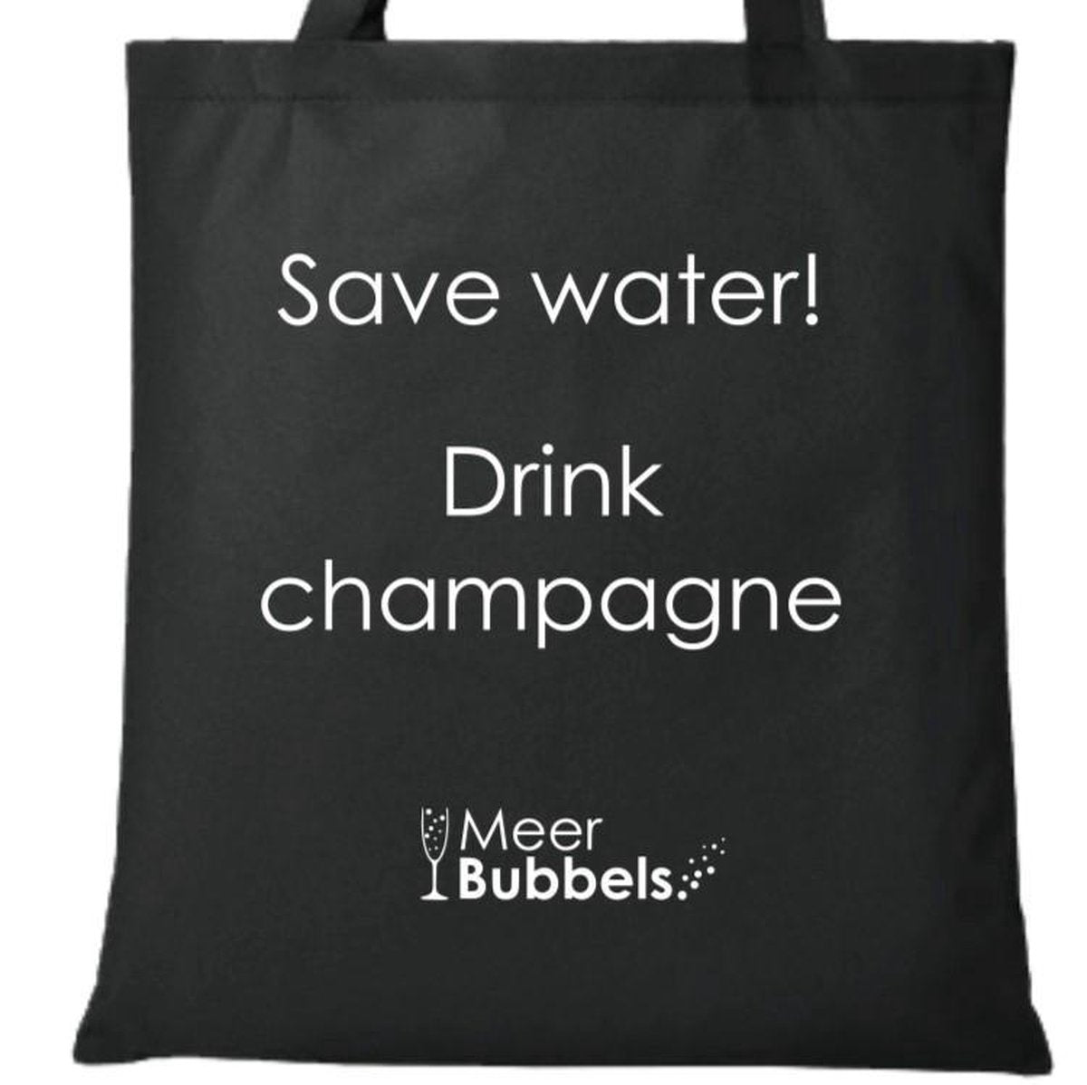 Tasje "Save water! drink champagne"
