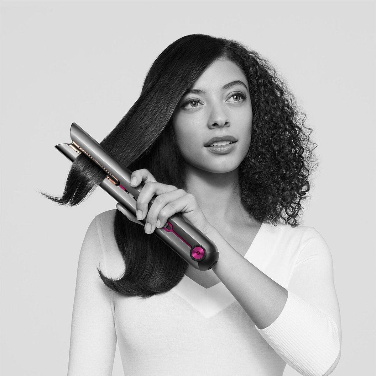 Dyson Corrale Stijltang - Nickel/fuchsia