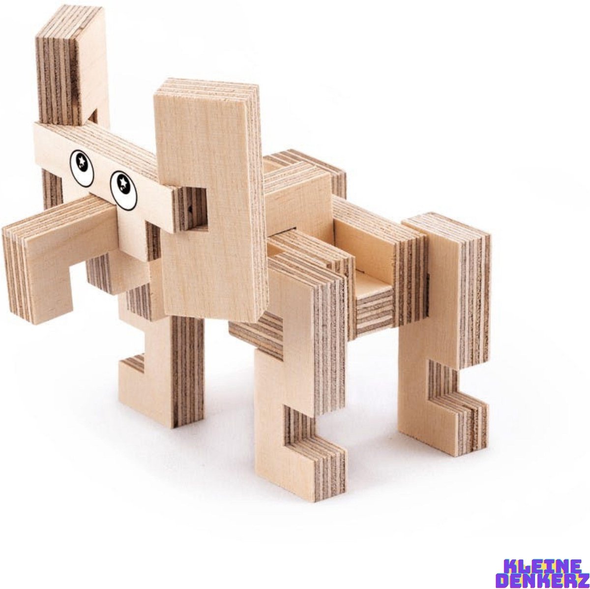 Creatieve Houten Oliefanten Set - Constructieset - Doe het zelf - Blokkenset - Zelf maken - Hobby - Creatieve Kit Olifant - Elephant - Acrylverf - Complete Set - Topcadeau - Geschenkset - Kinderen - Duurzaam - Educatief - Bouwen -