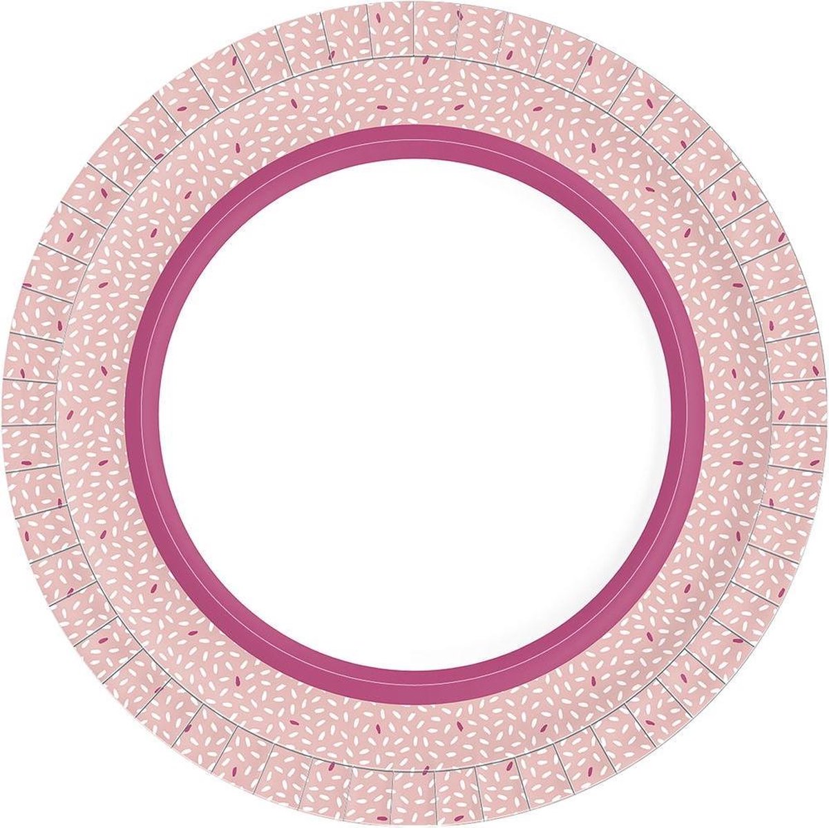 Duni Feestborden Rice 22 Cm Roze/wit 10 Stuks