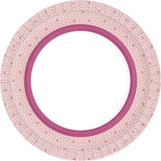 Duni Feestborden Rice 22 Cm Roze/wit 10 Stuks