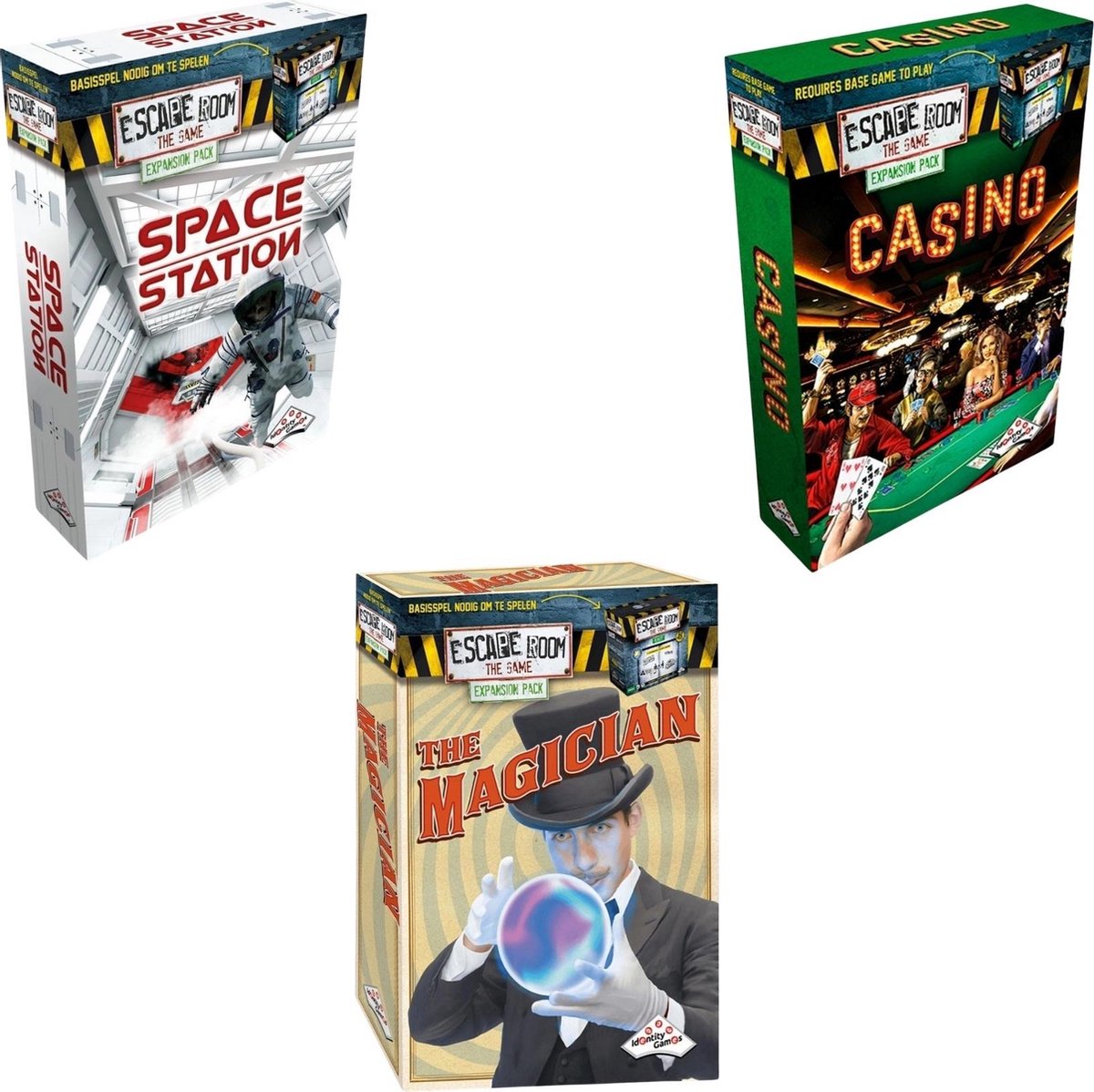 Escape Room Uitbreidingsbundel - 3 Stuks - Space Station & Casino & The Magician
