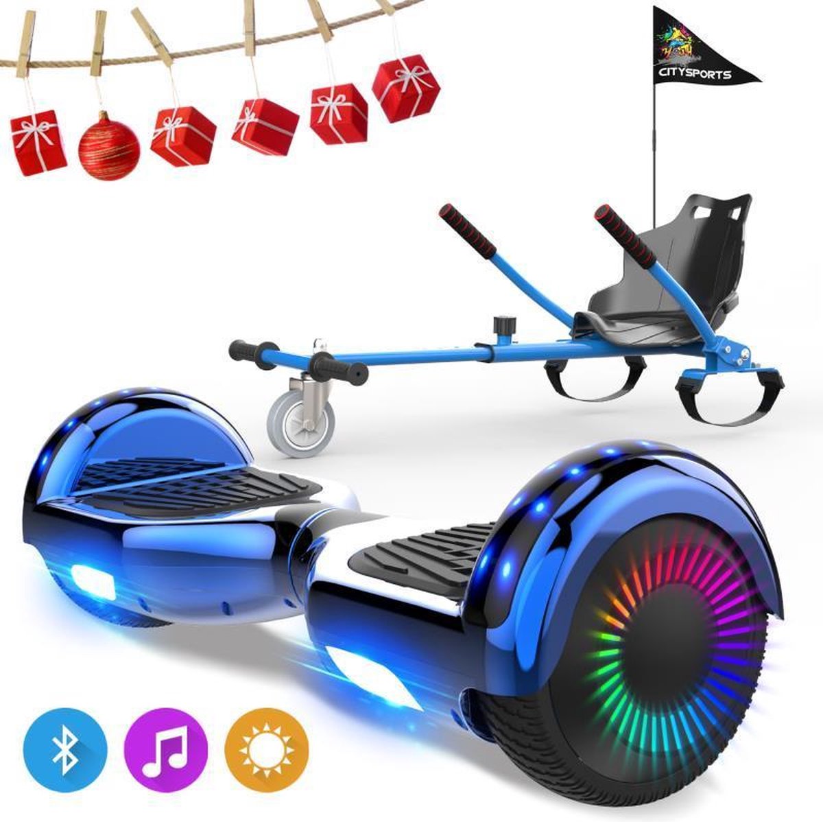 Evercross 6.5 inch Hoverboard met Flits Wielen