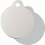 Hondenpenning Rond met lus zilver | 2 zijden graveren | Ø 27 mm