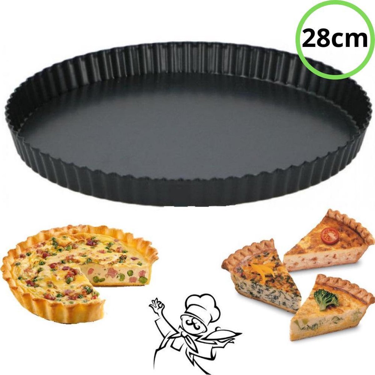 DirectSupply Quichevorm - Quiche bakvorm - 28 cm diameter