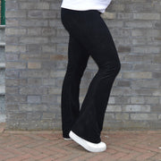 One By Mayson -  Flared Rib Zwangerschapsbroek - Zwart - Maat S
