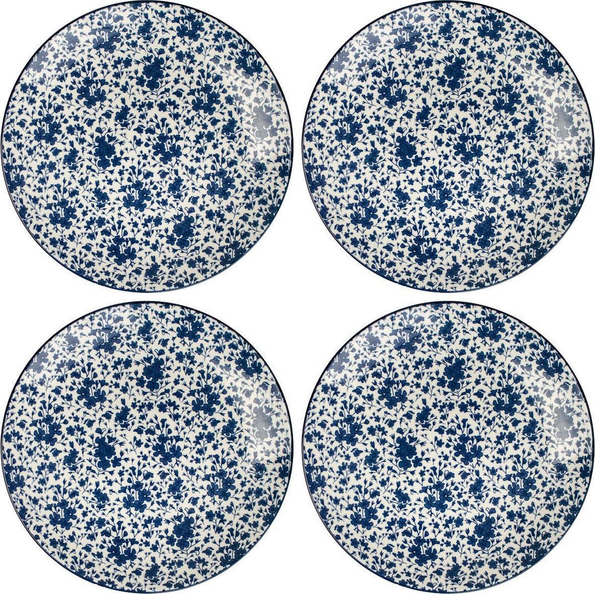 Gusta bord ø20cm Out of the Blue Floral - set 4 stuks
