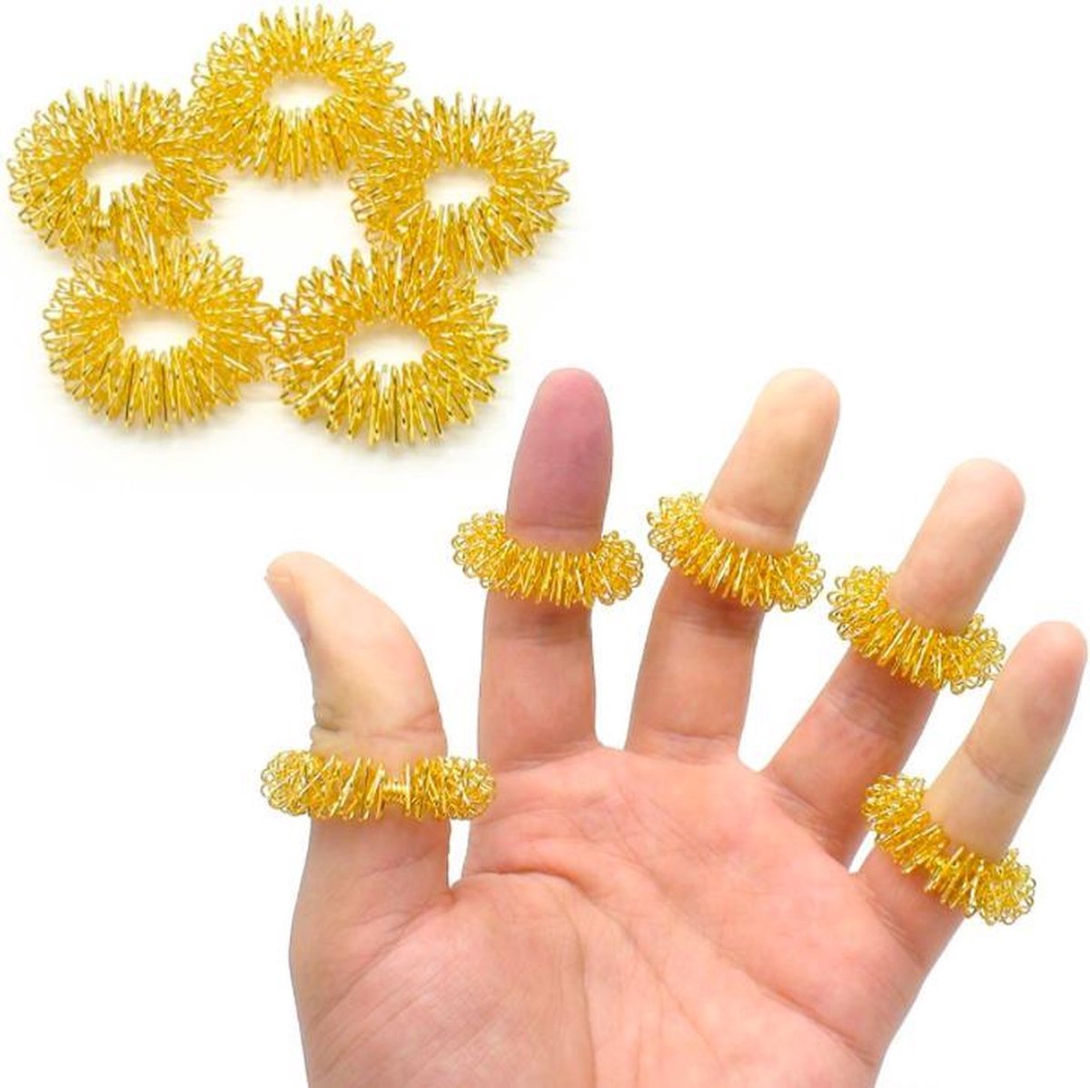 ProductGoods - 5x Vingermassage ring | Accupunctuur | Ontspanning | Welness | Ring