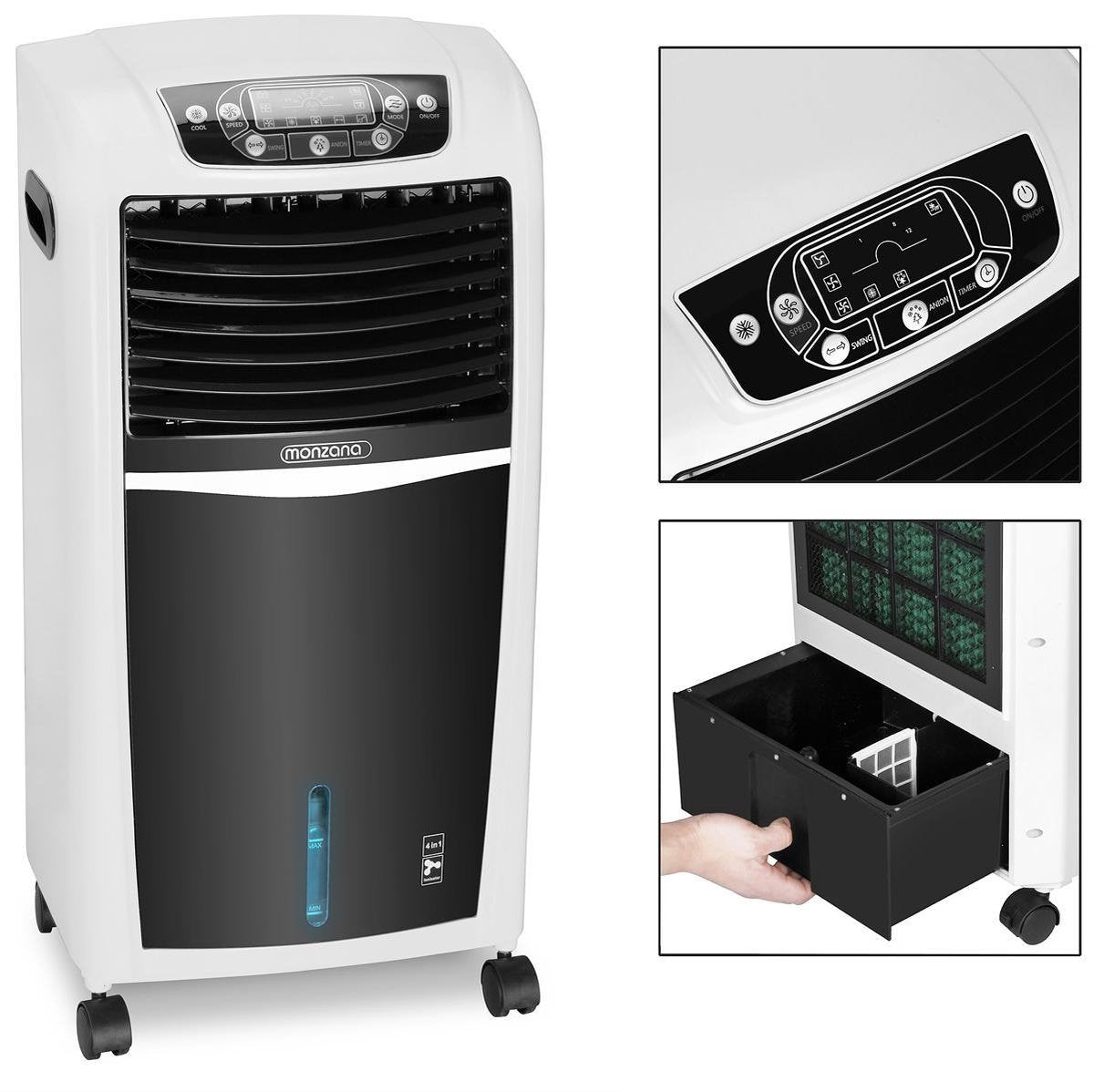 4 in 1 mobiele airconditioning- aircooler- ionisator - luchtbevochtiger - met afstandsbediening