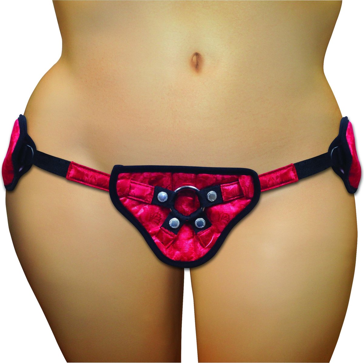 Sportsheets - Rood Kant & Satijn Korset Plus Size