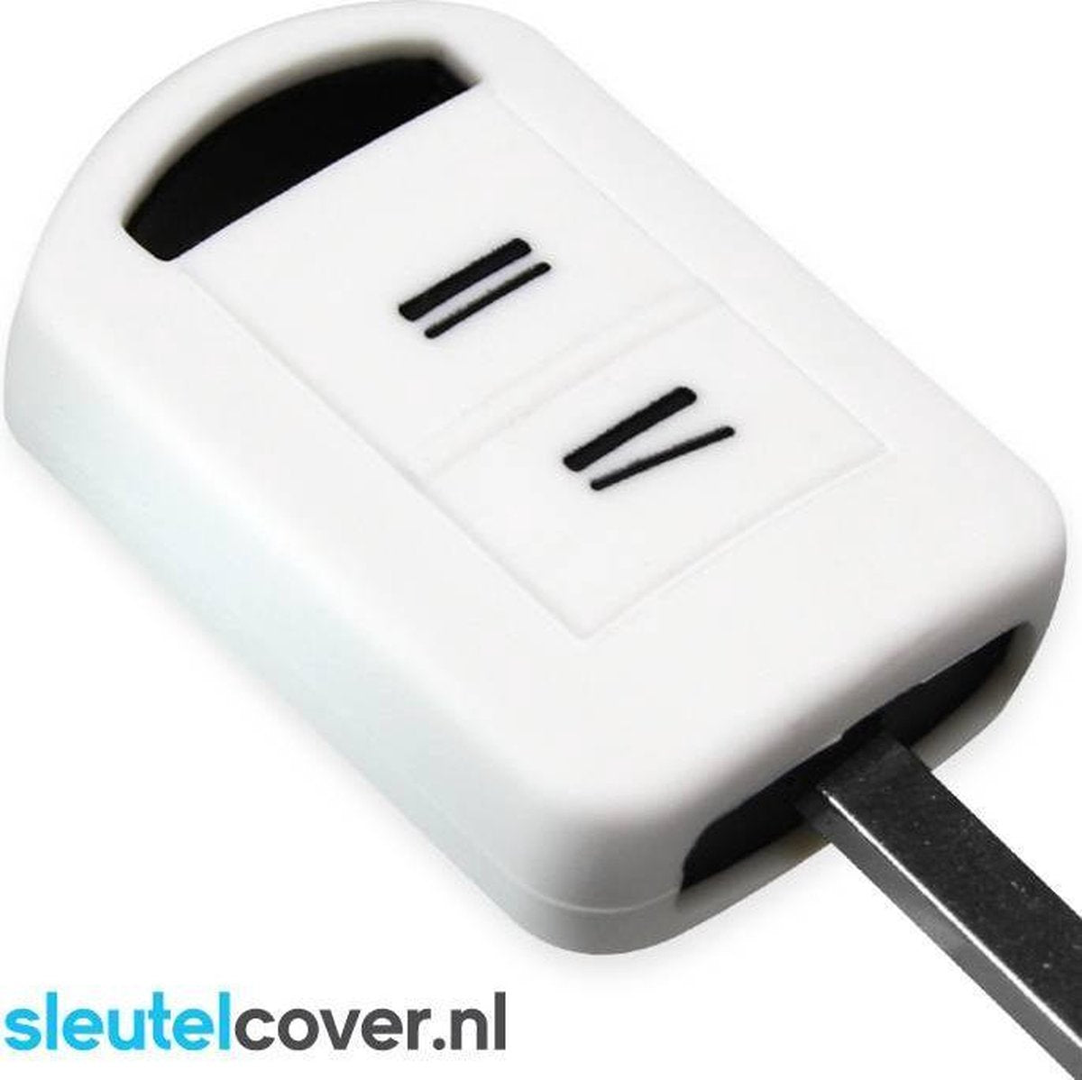 Opel SleutelCover - Wit / Silicone sleutelhoesje / beschermhoesje autosleutel